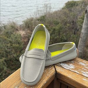 Rothy’s Sage/grey Canvas Slip-On Loafers
